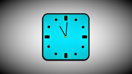 2d classic analog clockの写真素材