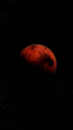 realistic planet mars with stars. photo realistic 3d planet.の写真素材