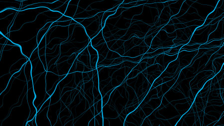 Futuristic colorful wireframe wave. abstract background with geometric lines.の写真素材