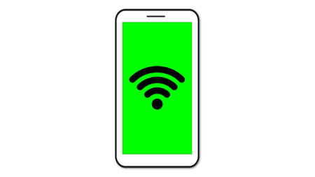 2d mobile phone showing weak signal.の写真素材