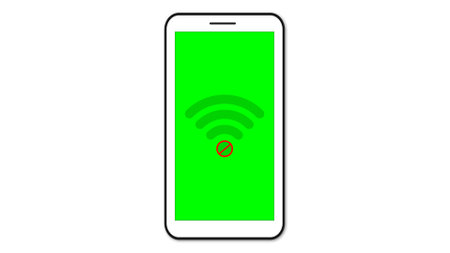 2d mobile phone showing weak signal.の写真素材