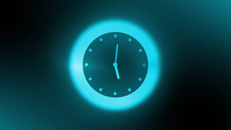White background 3d wall clock. amazing color circle wall clock.