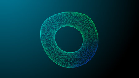 Abstract circular shape geometric line.の写真素材