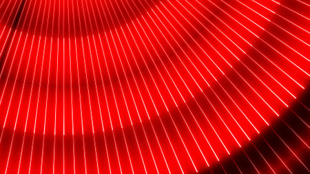 Red line with glowing light. Glowing red line modern motion background. Abstract background with lines.の写真素材