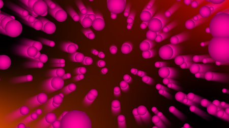 Brown color particles glowing on black. Abstract particlesの写真素材