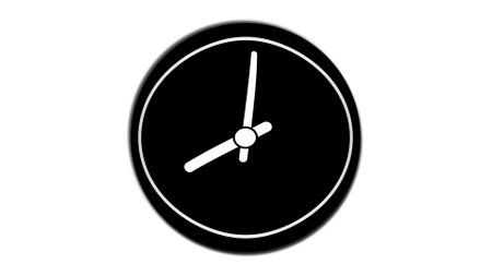 Abstract clock isolate on white background.