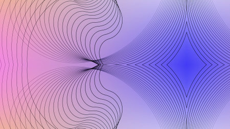 Ribbon line geometric colorful line. Geometric line abstract background.の写真素材