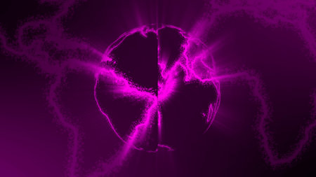 Techy earth map animation. Animated map background.の写真素材