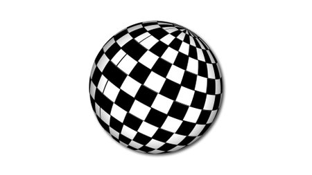 Geometric abstract line attached on a sphere. Geometric sphere globe isolate on white.の写真素材