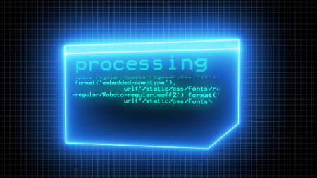 Abstract processing digital high tech hexagons concept background. abstract illustration background.の写真素材