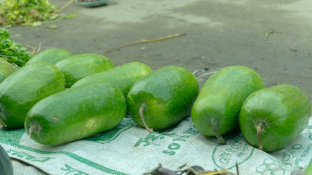 Fresh vegetable in the street market.の写真素材