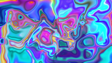 Abstract wavy liquid colorful background.