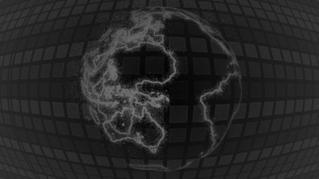 Techy earth map animation. Animated map background.の写真素材