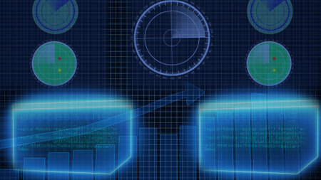 Abstract processing digital high tech hexagons concept background. abstract illustration background.の写真素材