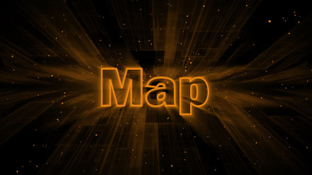 Red color neon glowing technological background with Network icon with line background.