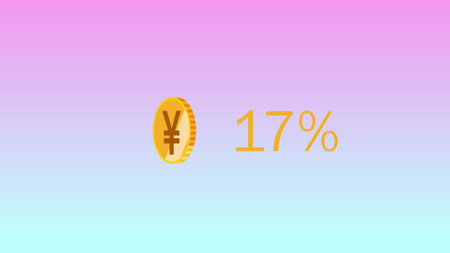 Dollar coin against white background with percentage.の写真素材