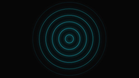 Seamless circular lines pattern background, radio wave illustration background.