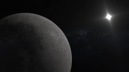 Uncommon planet on space illustration black background graphics designの写真素材