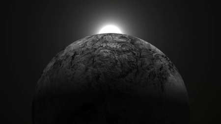 Uncommon planet on space illustration black background graphics design