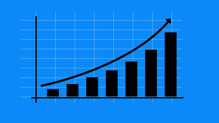 Business graph chart. business profit concept success arrow illustration background.