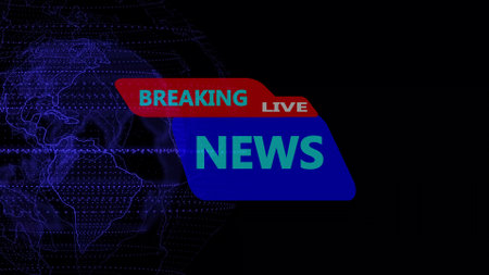Breaking news background. on purple color background.