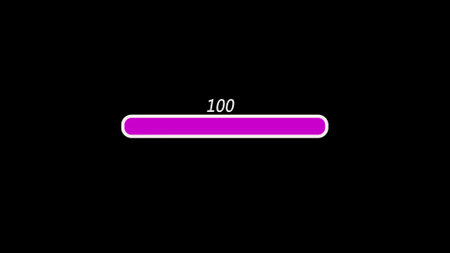 Pink color glowing loading bar on black background.