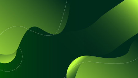 Abstract green color wave design modern abstract illustration background.の写真素材