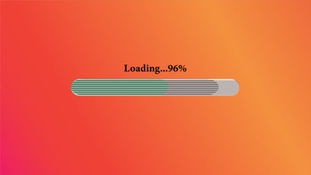 Loading Bar animation. Amazing cyan, gray, black, orange, blue color progress bar background,...