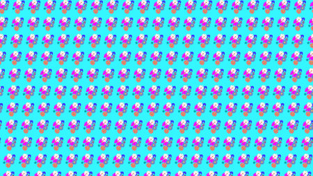 colorful flower design pattern abstract and digital illustration.の写真素材