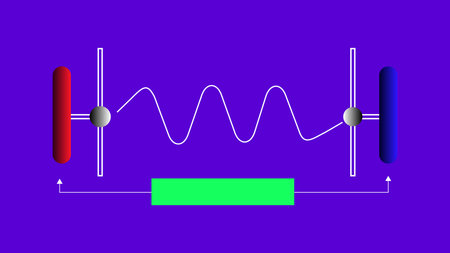 Wave line abstract antenna radio wave design illustration background.の写真素材