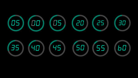 Digital Pi diagram number outline style design illustration background.