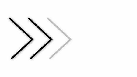 Right side arrows sign icon on a white color abstract background.