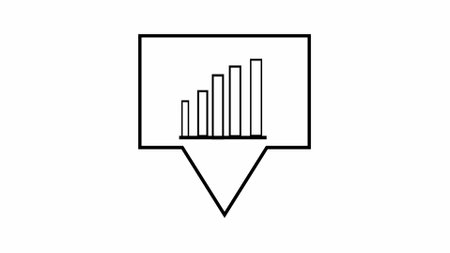 Black color statistics linear icon on a white background.の写真素材
