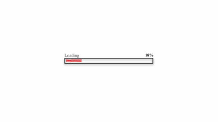 Loading counter from zero to hundred icon on black abstract background.