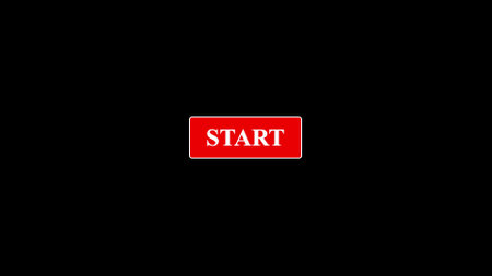 Red start button on a black color abstract background.