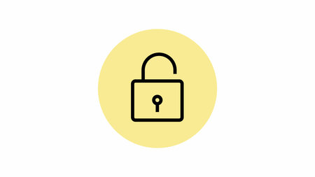 Lock on a white background.