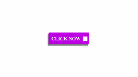 Click now button with a purple background on a white web page template.の写真素材