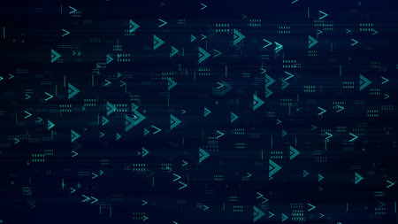 Colorful technology digital arrows background. Glow effect multiple arrow.