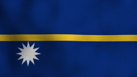 Realistic national flag. The flag of nauru.の写真素材