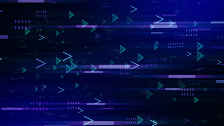 Colorful technology digital arrows background. Glow effect multiple arrow.