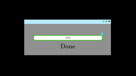 Connecting loading bar on skin white 100% done.