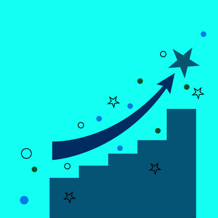 business graph with color full background illustration ..success concept ..の写真素材