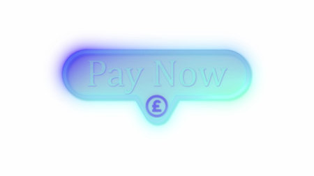 Colorful pay now button with a secure payment lock icon on a white background.の写真素材