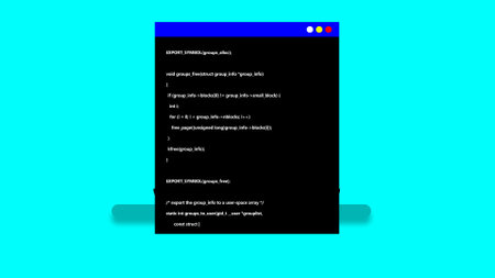Laptop with blue screen programing code on cyan background