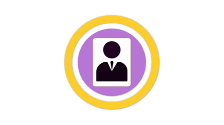 Person icon on a white backgroundの写真素材