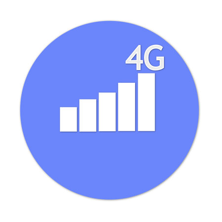 4G network icon on a white background.の写真素材