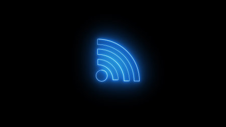 Signal icon on a black background.