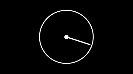 Clock icon on a black background.の写真素材