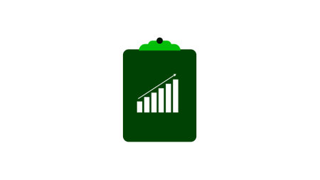 Clip broad graph icon on a white background.の写真素材