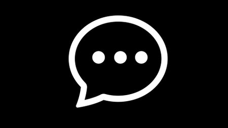 White color massage icon on black screen.の写真素材